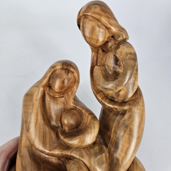 Bethlehem Nativity Products Olive Wood Holy Family Hand Carved Statue Figurine - Picture 8 of 14